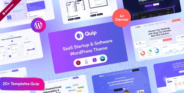 Quip SaaS and Software WordPress Theme demo preview