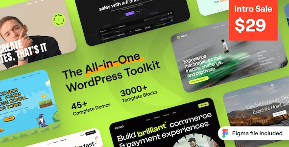 Quylo multi-purpose WordPress theme with Elementor - modern website layout