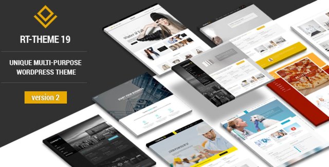 RT-Theme 19 multipurpose responsive WordPress theme homepage preview