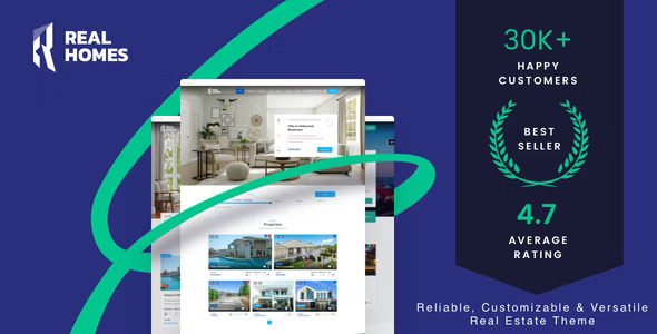 RealHomes WordPress real estate theme interface