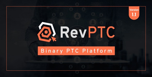 RevPTC binary MLM PTC PHP script dashboard interface