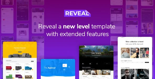 Reveal multi-purpose eCommerce HTML template layout preview