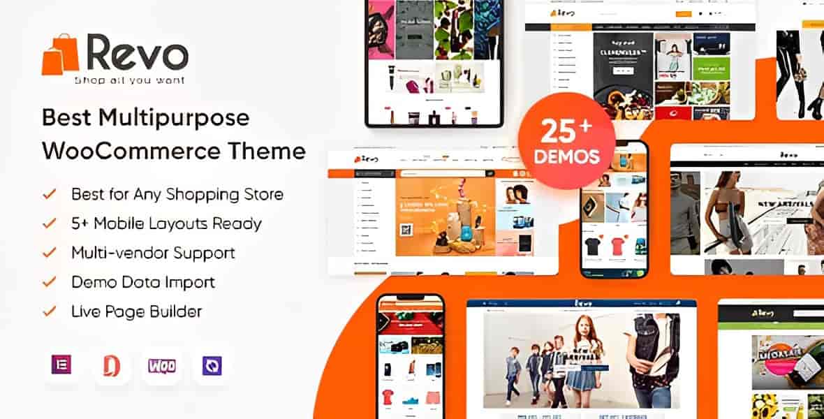 Revo multipurpose WooCommerce WordPress theme demo preview for online store design