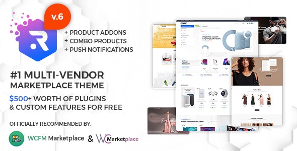 Rigid WCFM marketplace theme demo showcasing a multi-vendor WooCommerce store layout