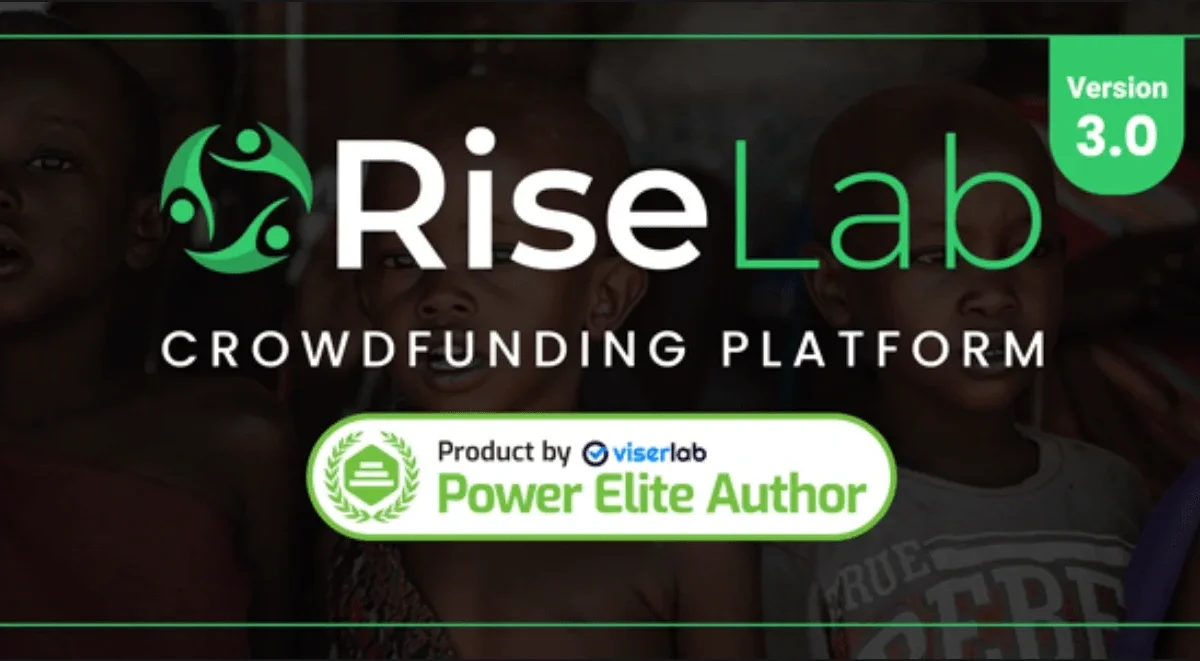 RiseLab crowdfunding platform PHP script dashboard interface