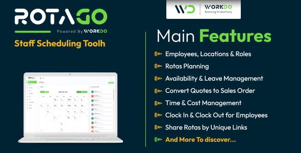 RotaGo staff scheduling script dashboard with shift management and route planning features