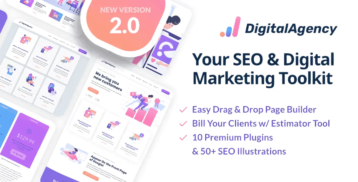 SEOWP WordPress theme for marketing agencies - flexible and customizable