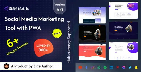 SMM Matrix PHP script dashboard for social media marketing panel