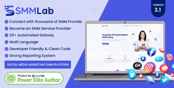 SMMLab SMM panel script dashboard interface for social media marketing business