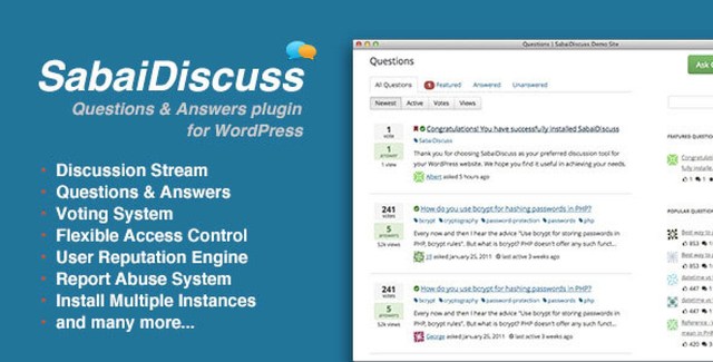 Sabai Discuss WordPress Q&A plugin GPL version v3.34.2