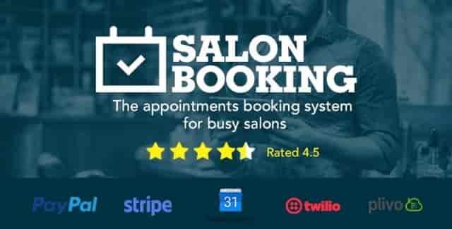 Salon Booking WordPress plugin appointment scheduling dashboard
