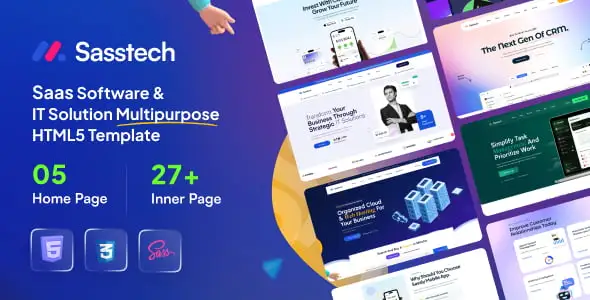 SassTech - modern SaaS and IT solution HTML template with responsive layout