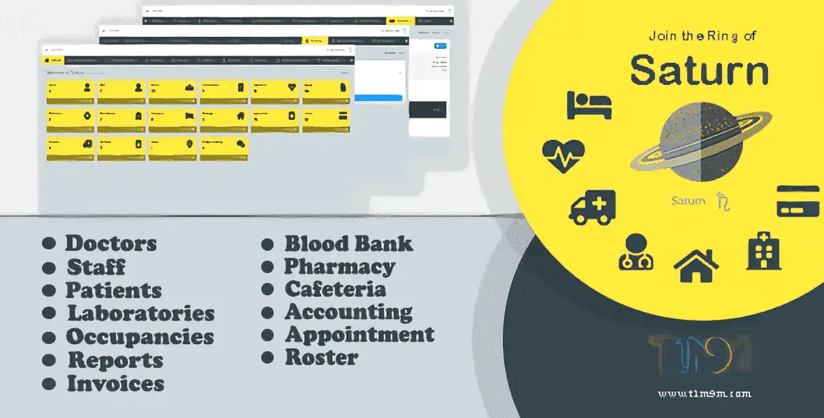 Saturn Hospital Management System PHP Script dashboard interface