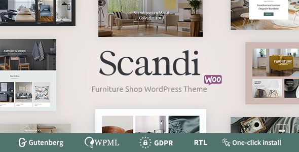 Scandi furniture store WordPress theme demo preview