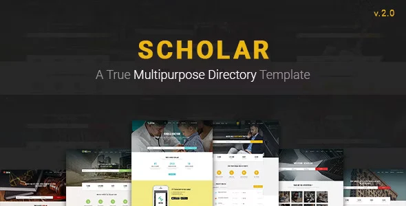 Scholar multipurpose directory template HTML for job listings, real estate, and professional directories