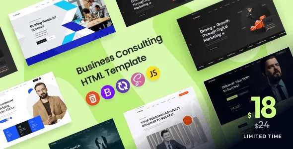 Seargin business consulting HTML template demo showing professional website layout for consultants and advisory services