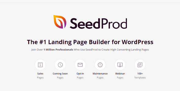 SeedProd Coming Soon Page Pro WordPress landing page plugin with drag-and-drop builder