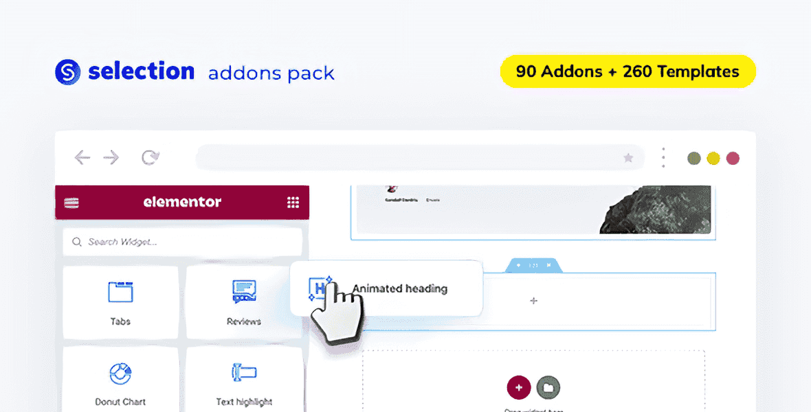 Selection Elementor Addons Pack widgets for responsive WordPress design
