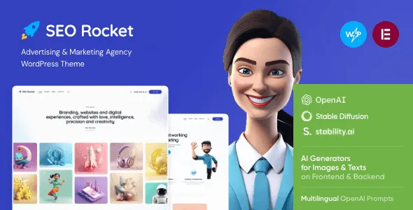 Seo Rocket advertising and marketing WordPress theme preview