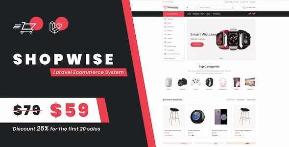 Shopwise Laravel ecommerce multilingual system dashboard for global online stores