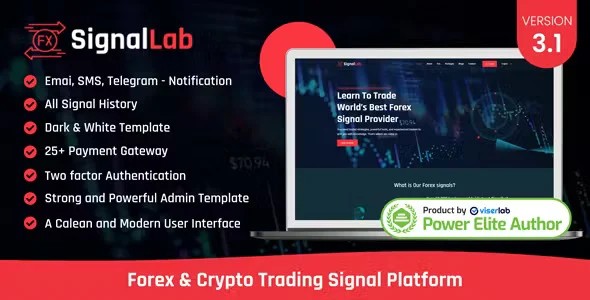 SignalLab forex and crypto trading signal platform dashboard interface