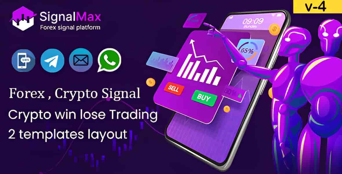SignalMax Laravel trading signal notification platform interface for multi-market alerts