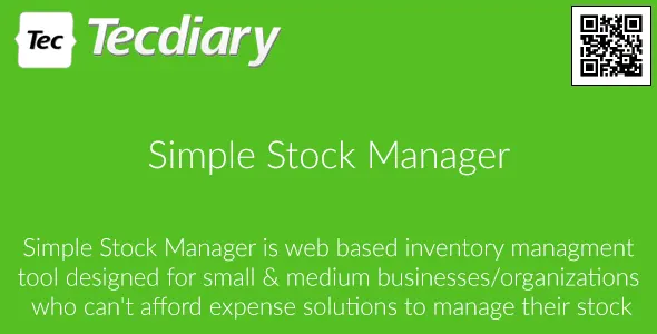 Simple Stock Manager PHP inventory script interface for stock tracking and barcode generation