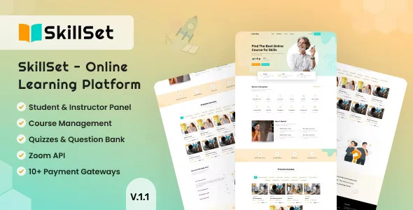 SkillSet online learning platform PHP script dashboard interface