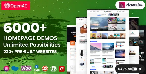 Soledad multi-concept WordPress theme demo showcase for blogs and magazines