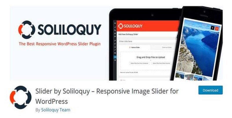 Soliloquy WordPress slider plugin drag and drop builder interface