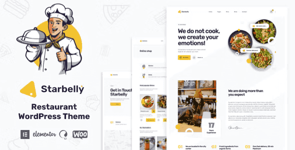 Starbelly restaurant WordPress theme for cafes and food businesses
