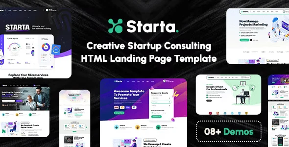 Starta Bootstrap 5 landing page template for creative agencies and startups
