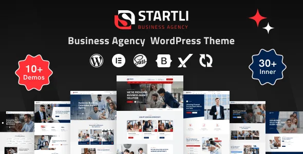 Startli Elementor business consulting WordPress theme preview