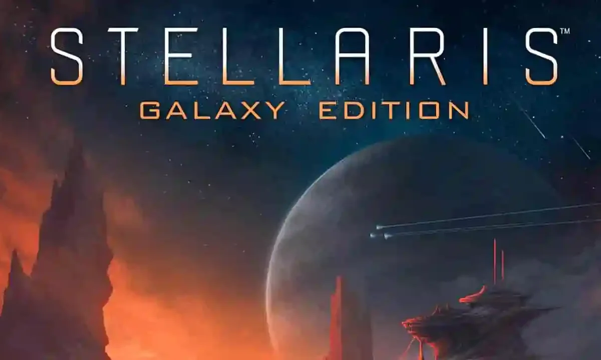 Stellaris Galaxy Edition 4X space strategy game cover art showing a galaxy view