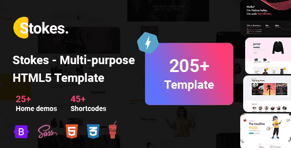 Stokes responsive multi-purpose Bootstrap 5 HTML5 template preview