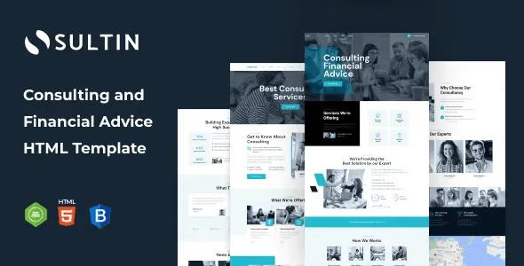Sultin Consulting HTML Template responsive website design for agencies and professional businesses