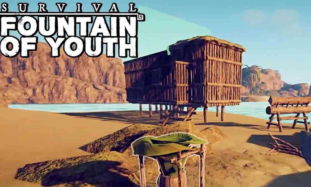 Survival Fountain Of Youth Build PC game showing island exploration and survival crafting gameplay