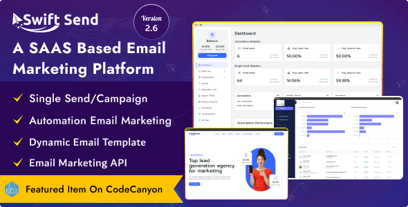 Swift Send email marketing campaign management PHP script dashboard interface