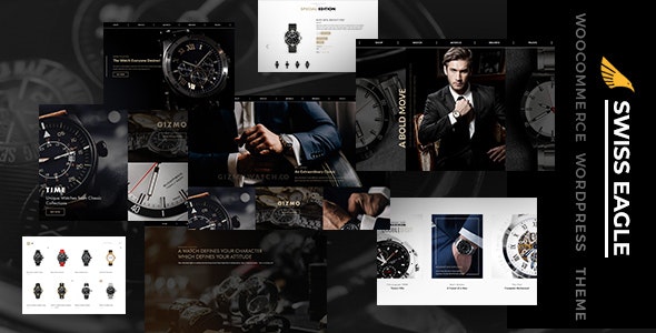 Swiss Eagle WordPress theme for watch stores - WooCommerce storefront design