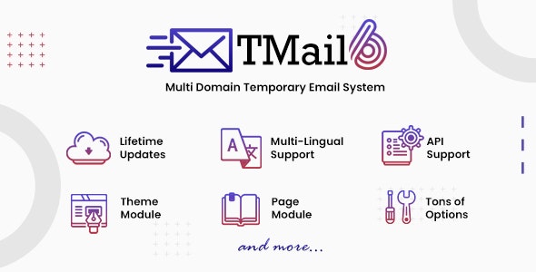 TMail multi domain temporary email system dashboard interface