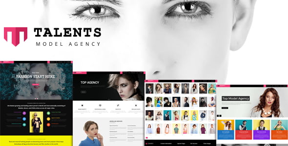 Talents WordPress theme for talent agencies and model management