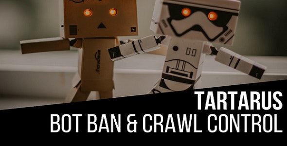 Tartarus Bot Ban WordPress plugin dashboard showing bot traffic logs and ban settings