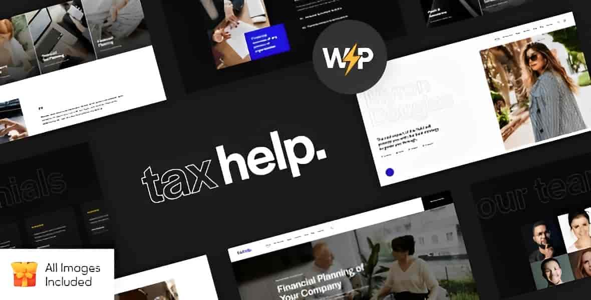 Tax Help WordPress theme for finance and accounting businesses