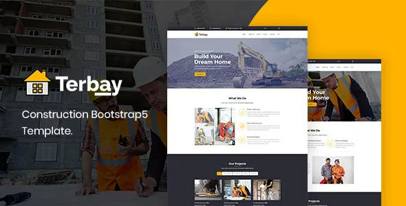Terbay construction Bootstrap5 HTML template for construction and real estate websites