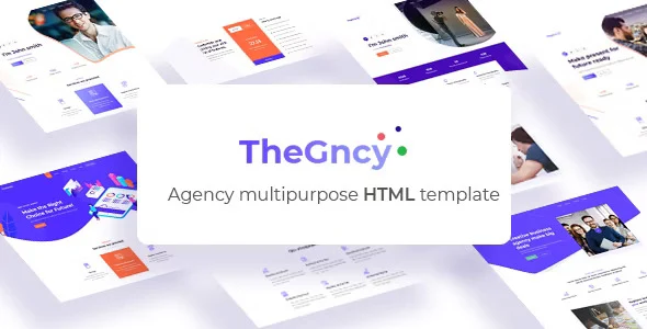 TheGncy multipurpose agency HTML template homepage layout preview