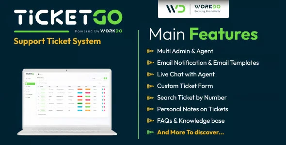 TicketGo Laravel PHP support ticket system dashboard