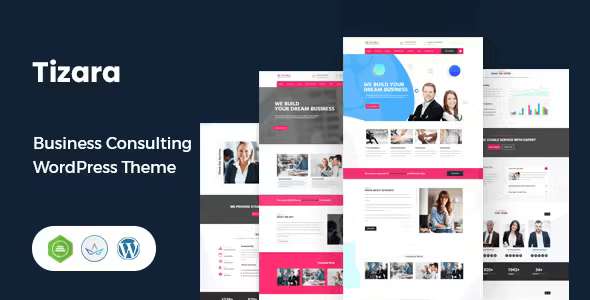 Tizara consulting WordPress theme with Elementor PRO layout