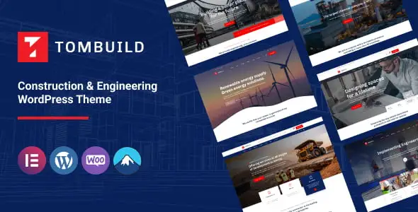 Tombuild construction and engineering WordPress theme preview