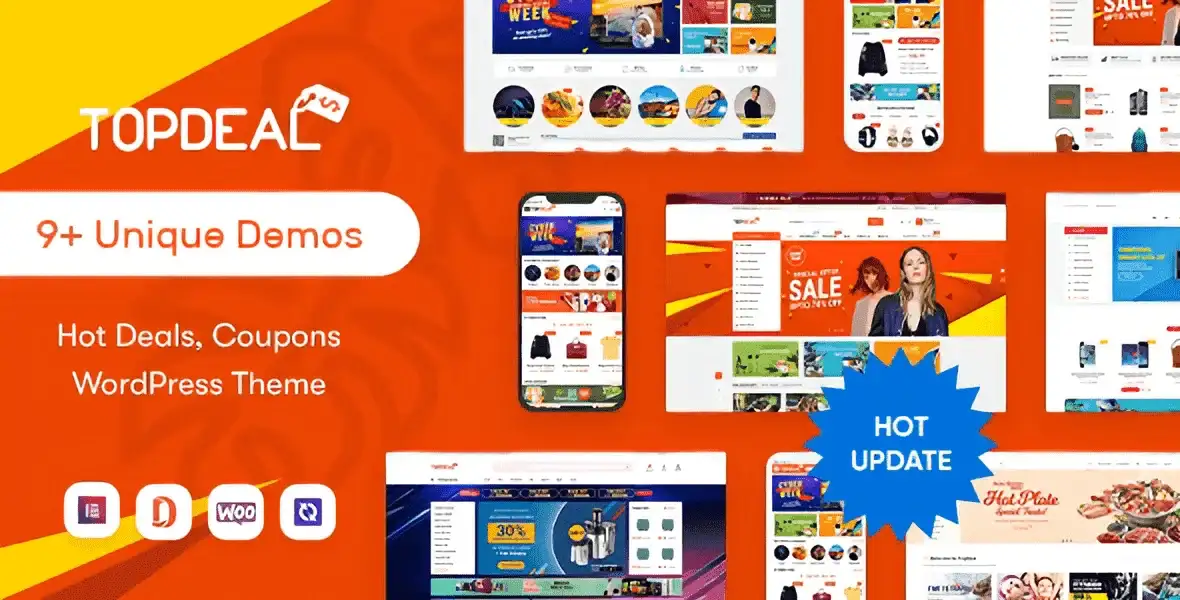 TopDeal multi vendor marketplace WordPress theme homepage preview