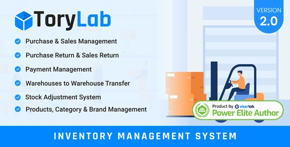 ToryLab inventory management system script built on PHP Laravel